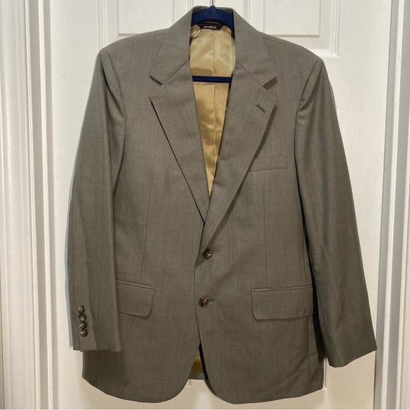 2 Pc Vintage Mens Hubbard Co Suit-chest 42S , pants 34x27 Tailored Laynes KY USA - Picture 2 of 15